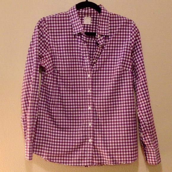 The Perfect Shirt - Purple Gingham Button-Down - Picture 1 of 6